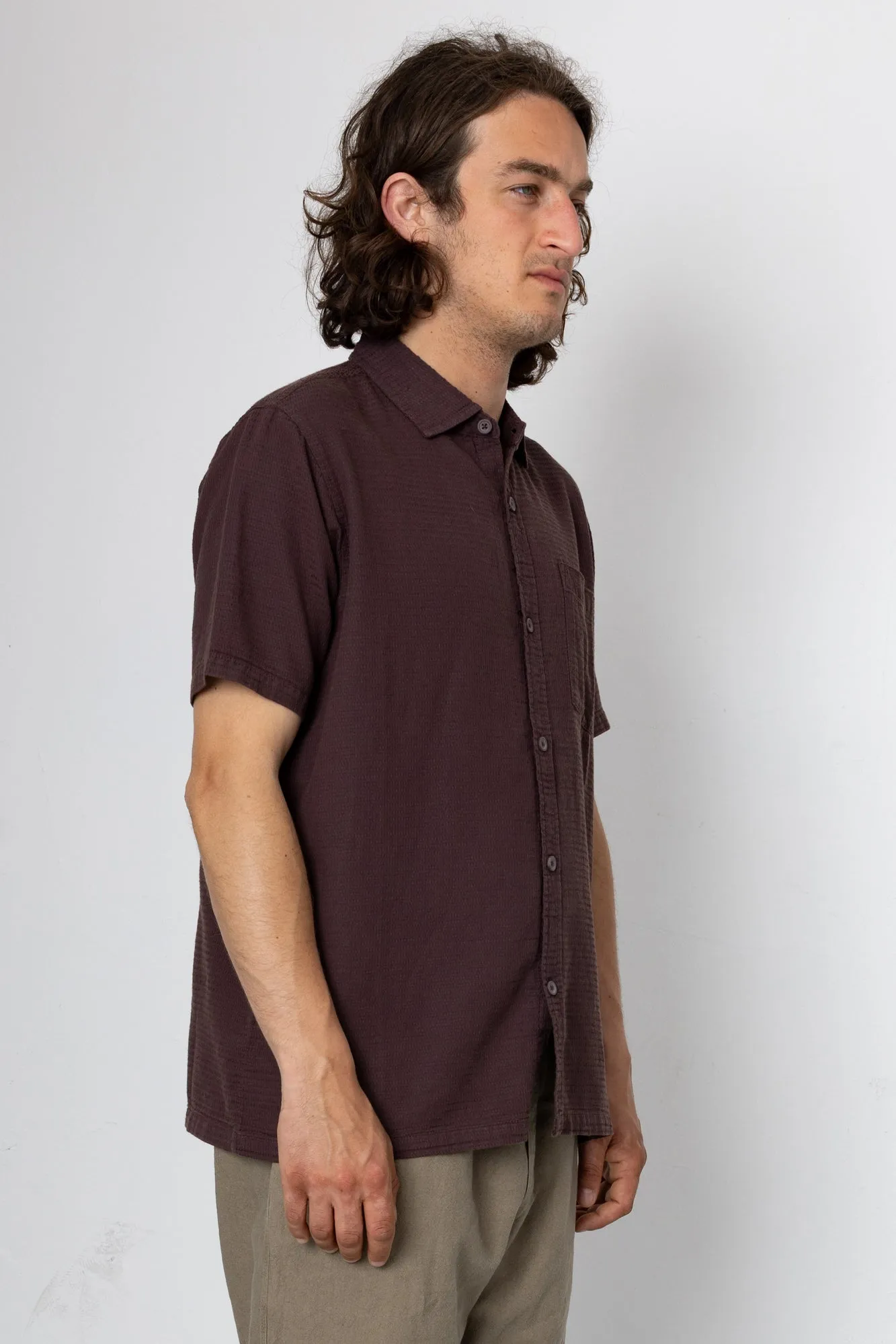 Devon 2 Shirt - Dark Burgundy sold by Folk product image thumbnail 3