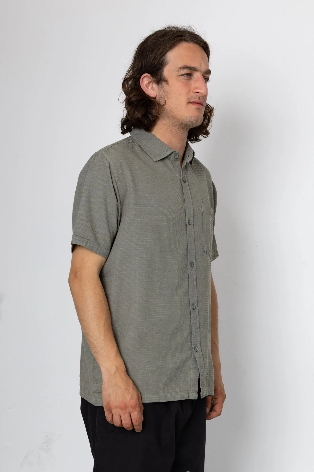 Devon 2 Shirt - Grey Green sold by Folk product image thumbnail 2