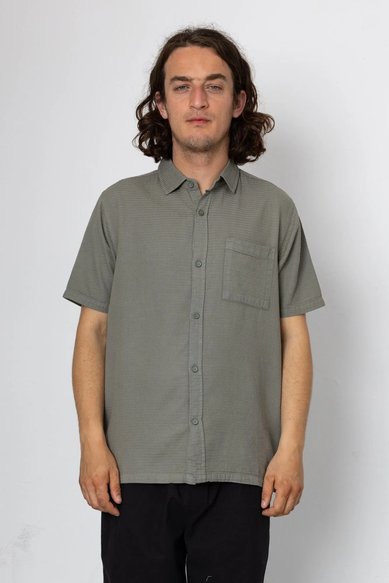 Devon 2 Shirt - Grey Green sold by Folk