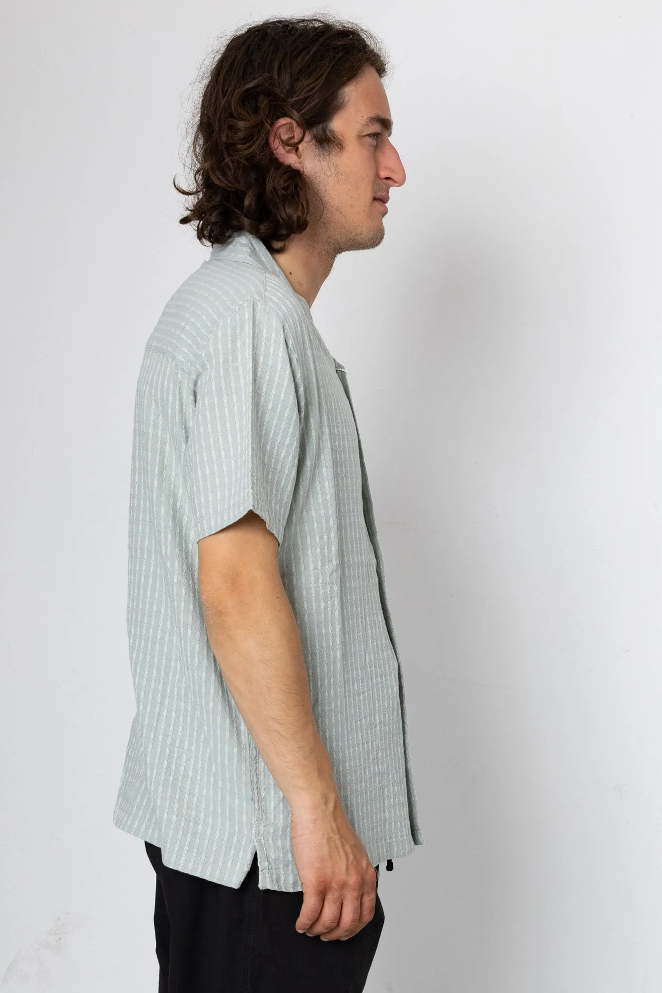 Harris Short Sleeve Shirt - Seafoam / Ecru sold by Folk product image thumbnail 3