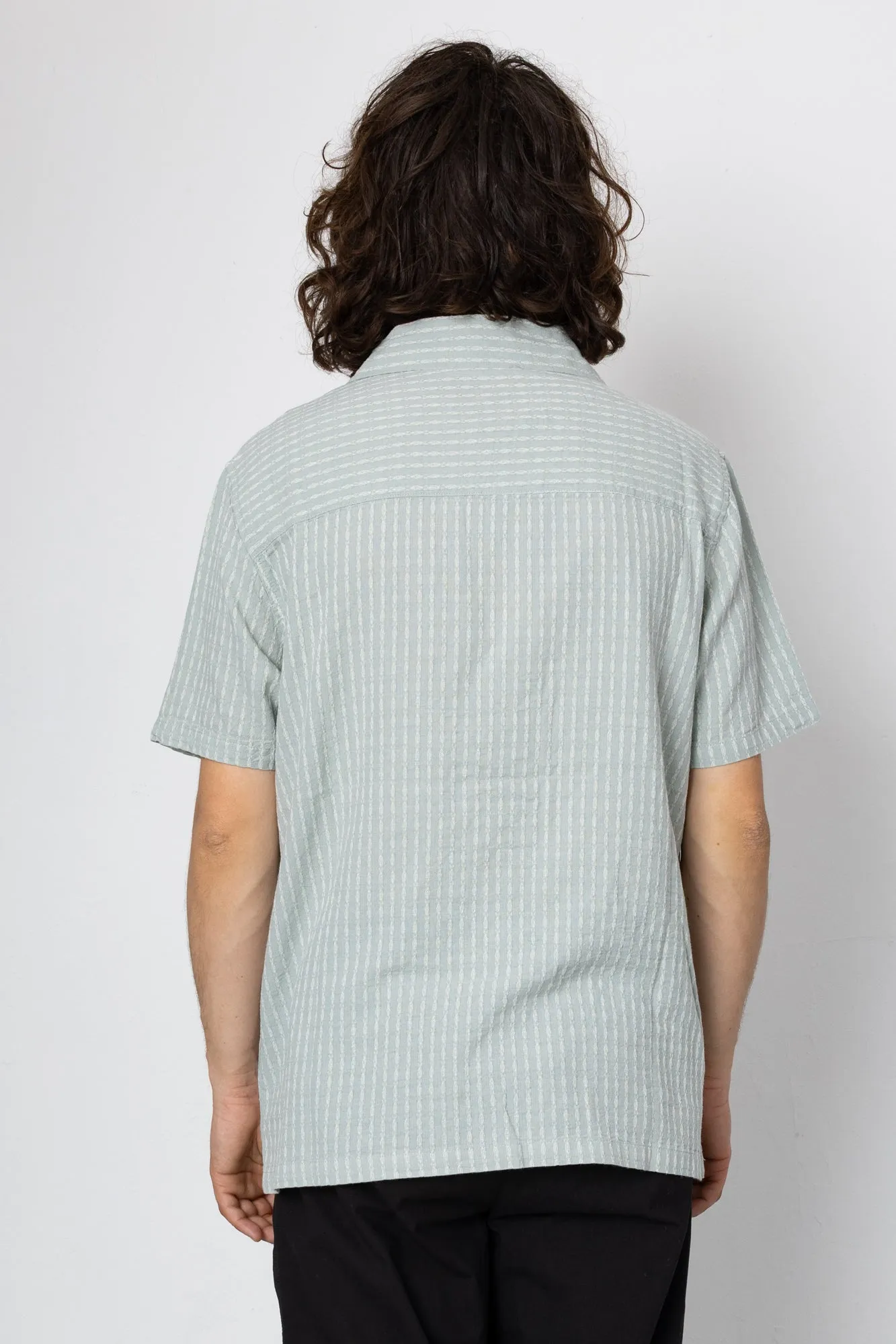 Harris Short Sleeve Shirt - Seafoam / Ecru sold by Folk product image thumbnail 4