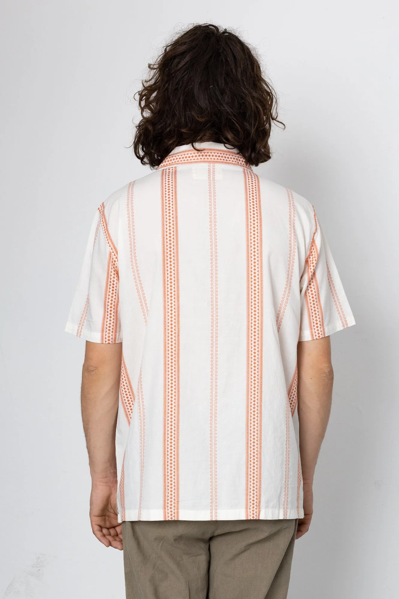 Kath Short Sleeve Shirt - Ecru / Terracotta sold by Folk product image thumbnail 4