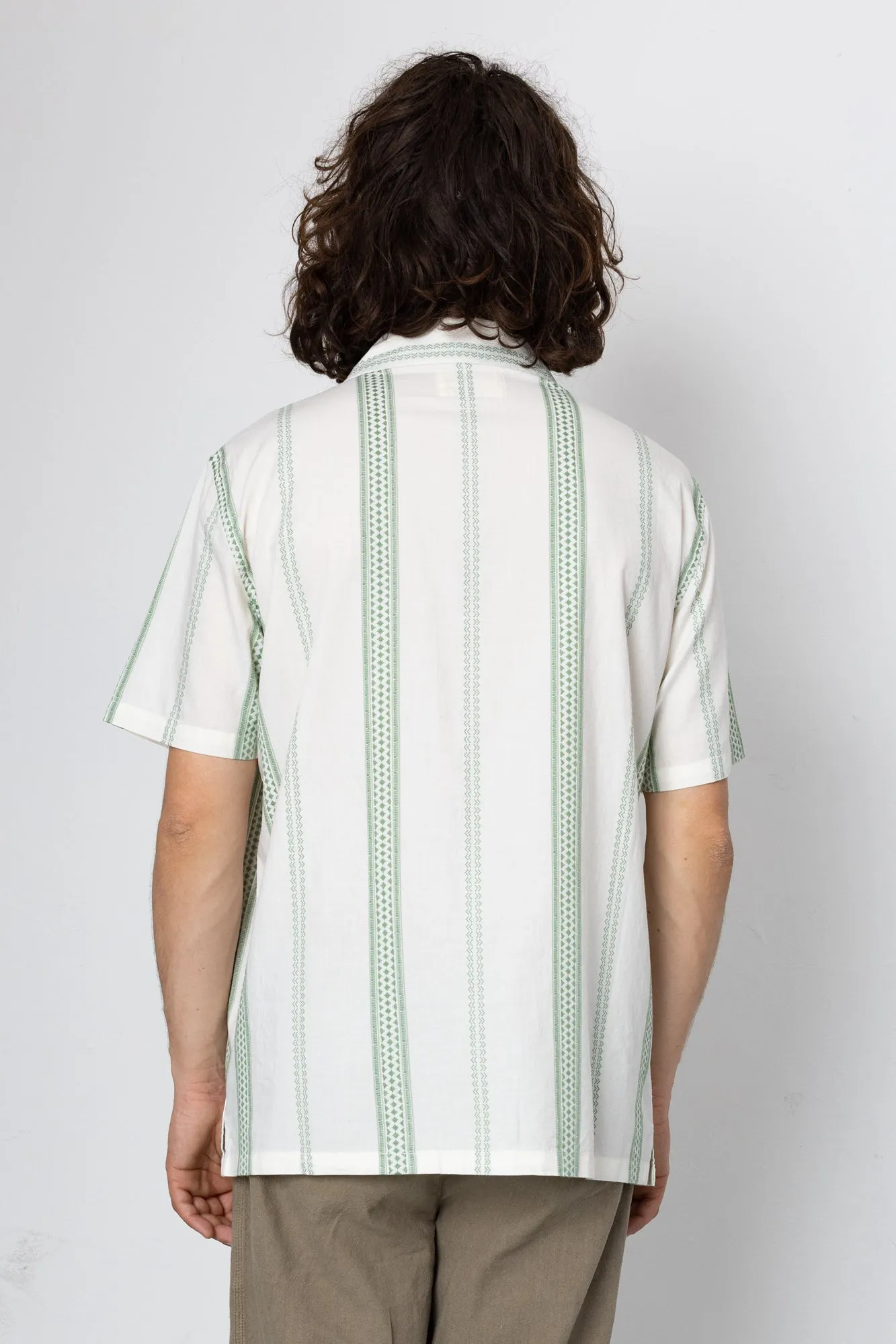 Kath Short Sleeve Shirt - Ecru / Green sold by Folk product image thumbnail 4