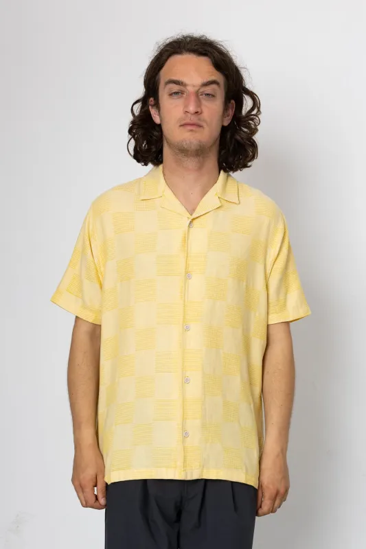 Patch Short Sleeve Shirt - Soft Yellow made by Folk