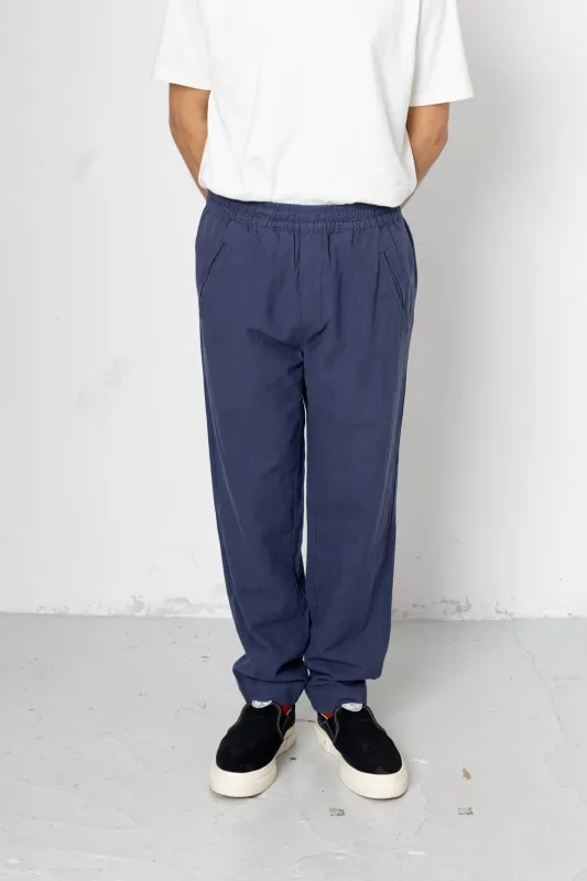 Darwin Assembly Crinkle Trouser - Blue made by Folk