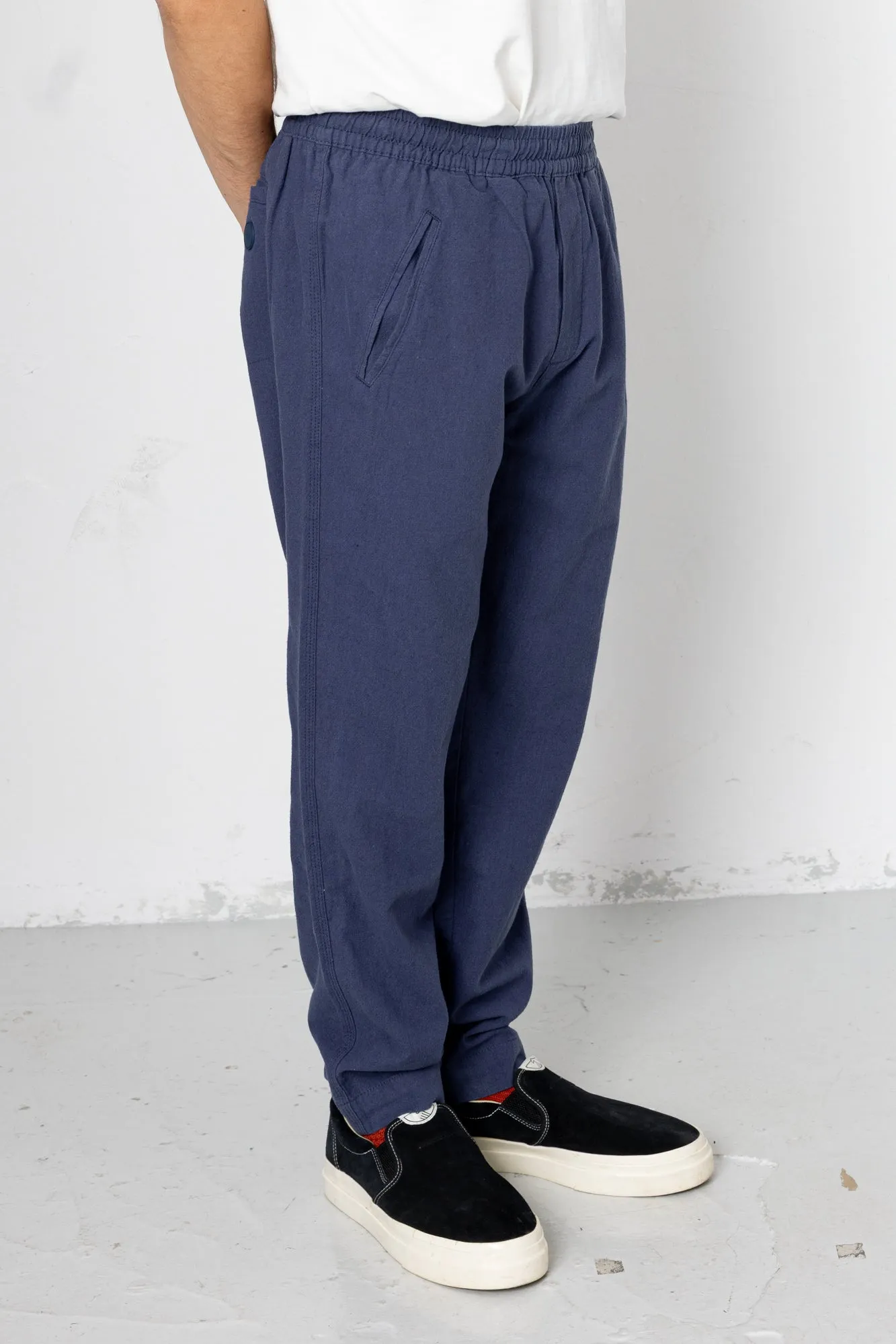 Darwin Assembly Crinkle Trouser - Blue sold by Folk product image thumbnail 2