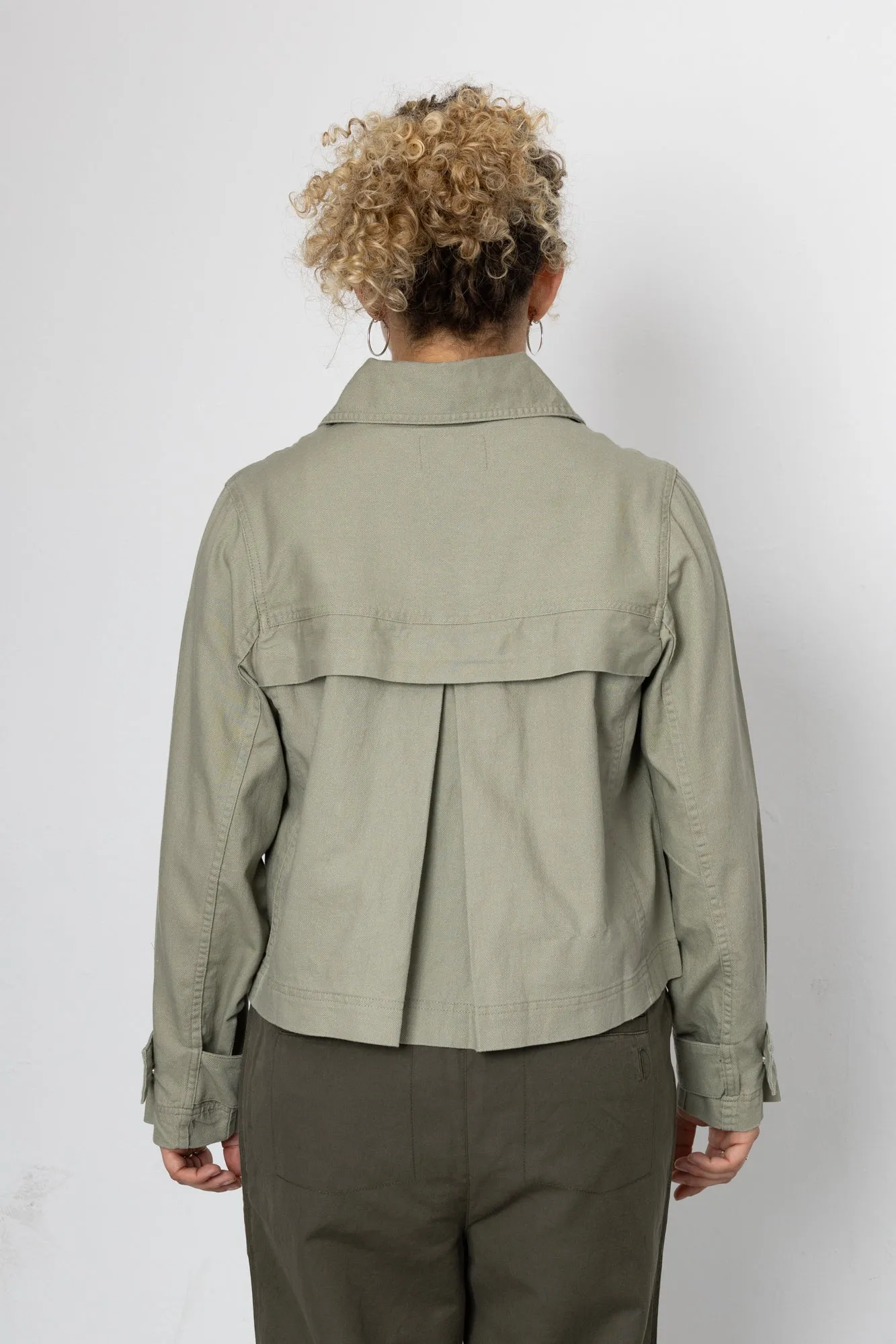 Edi Linen Blend Jacket - Khaki sold by Folk product image thumbnail 4
