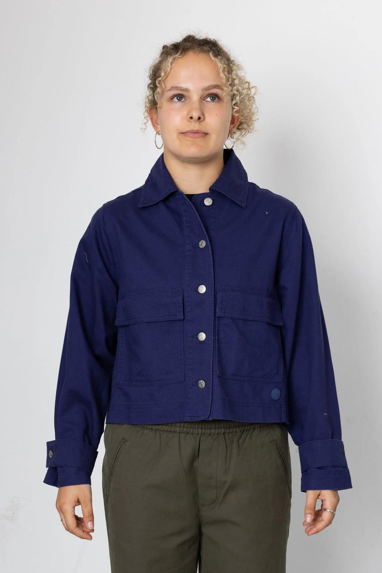 Edi Linen Blend Jacket - Indigo sold by Folk