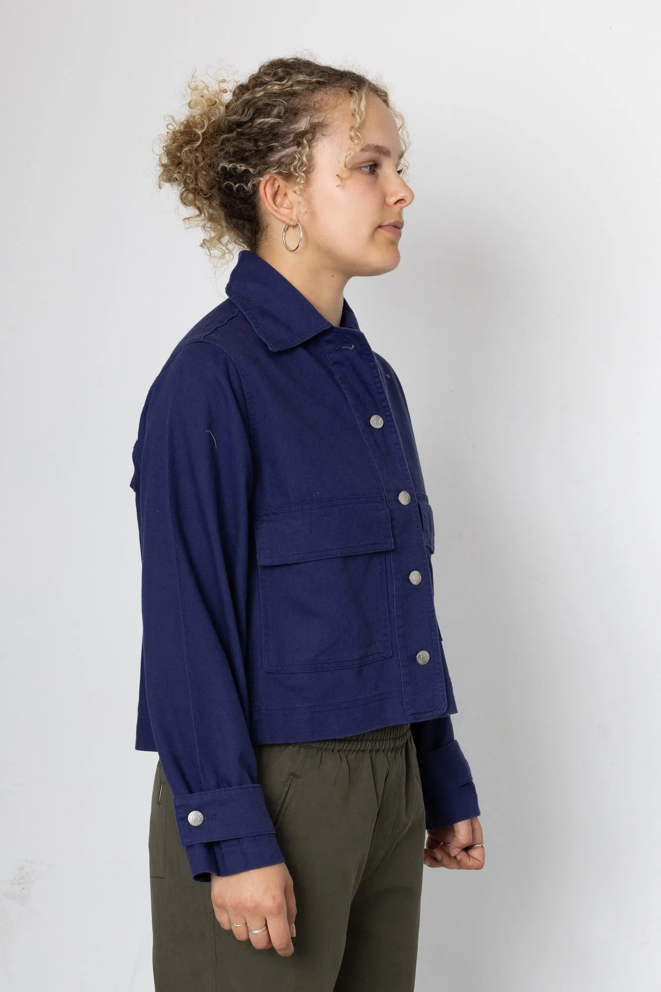 Edi Linen Blend Jacket - Indigo sold by Folk product image thumbnail 2
