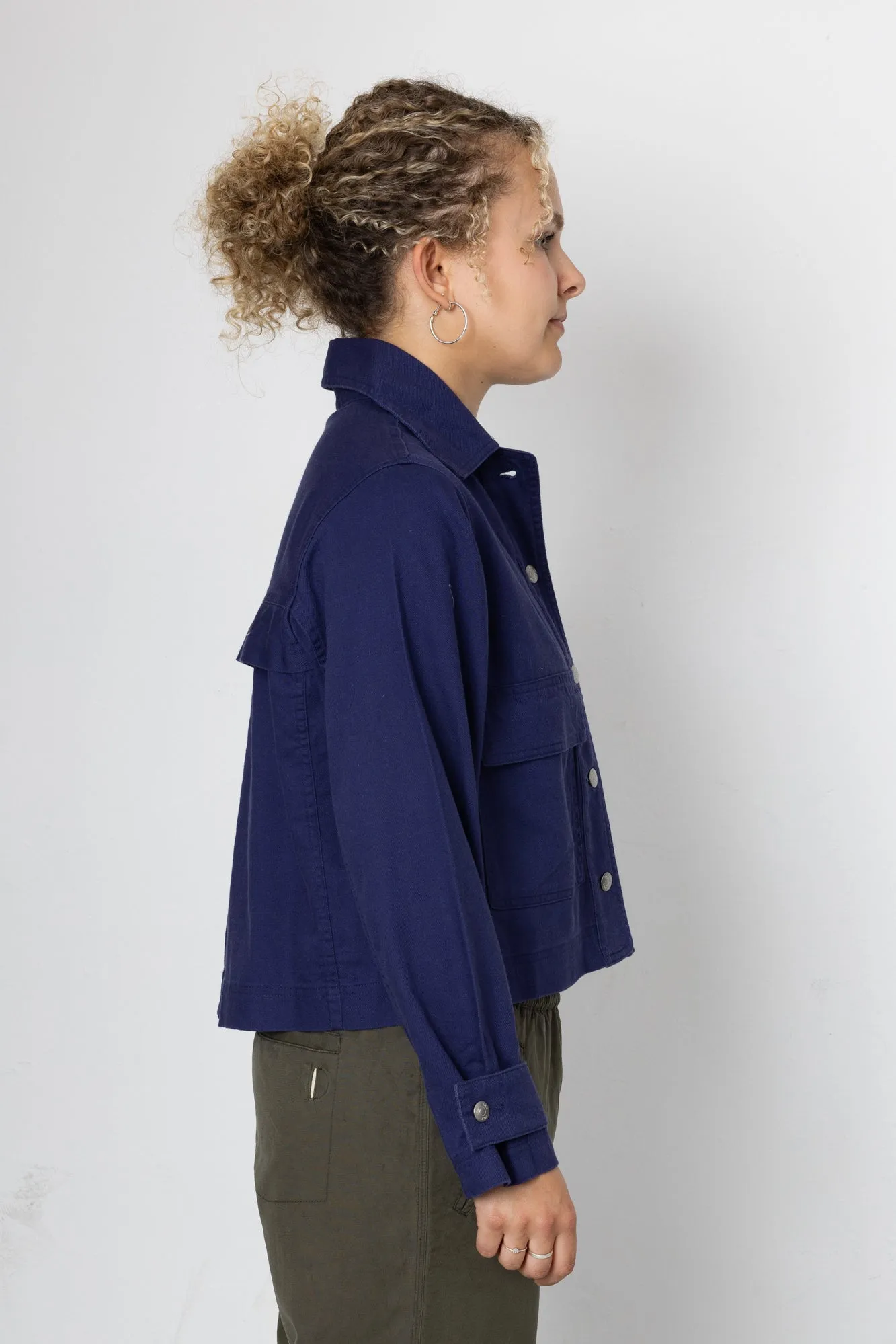 Edi Linen Blend Jacket - Indigo sold by Folk product image thumbnail 3