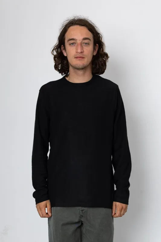 Ray Long Sleeve T-Shirt - Black made by Folk
