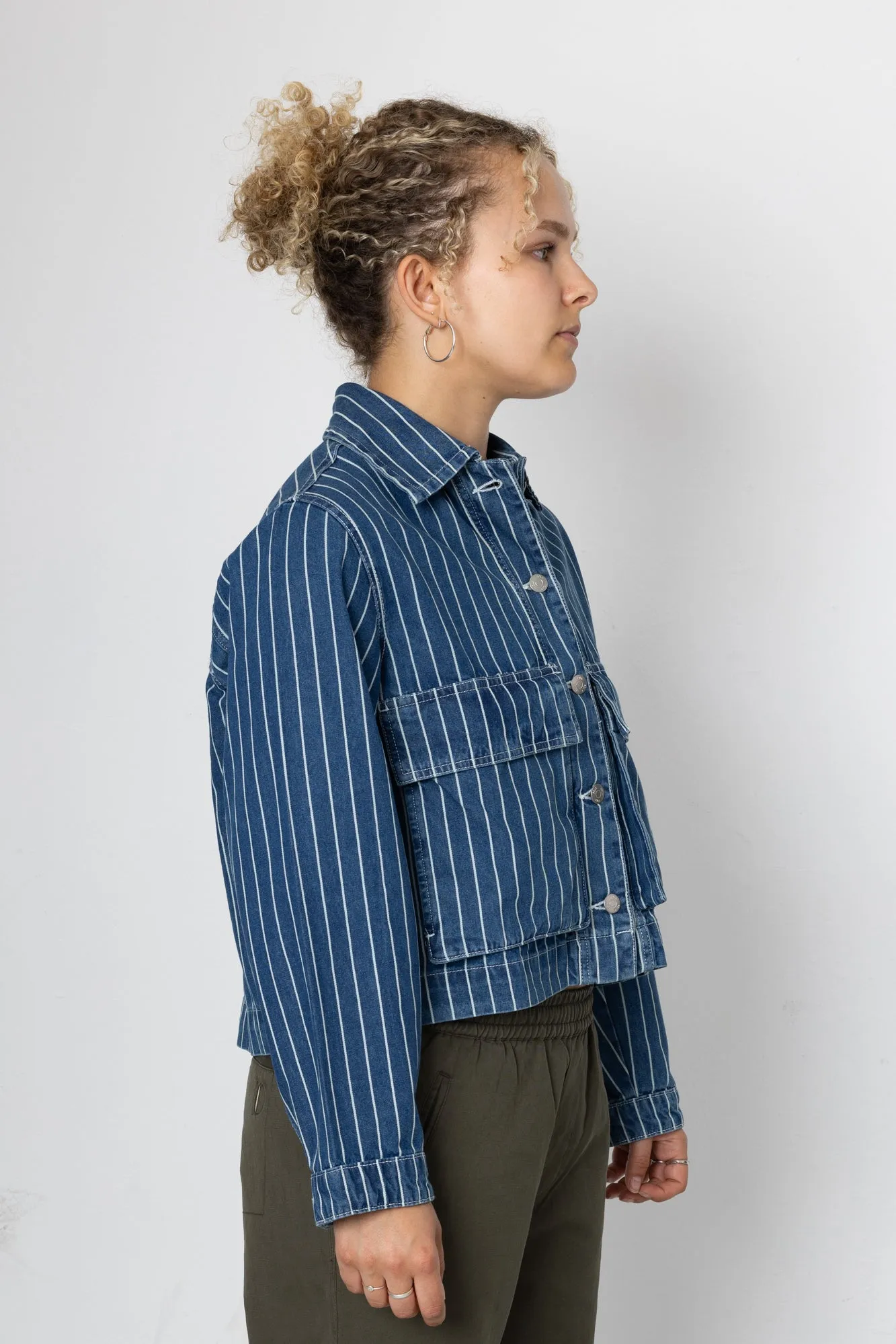 Blake Jacket - Indigo Stripe sold by Folk product image thumbnail 2