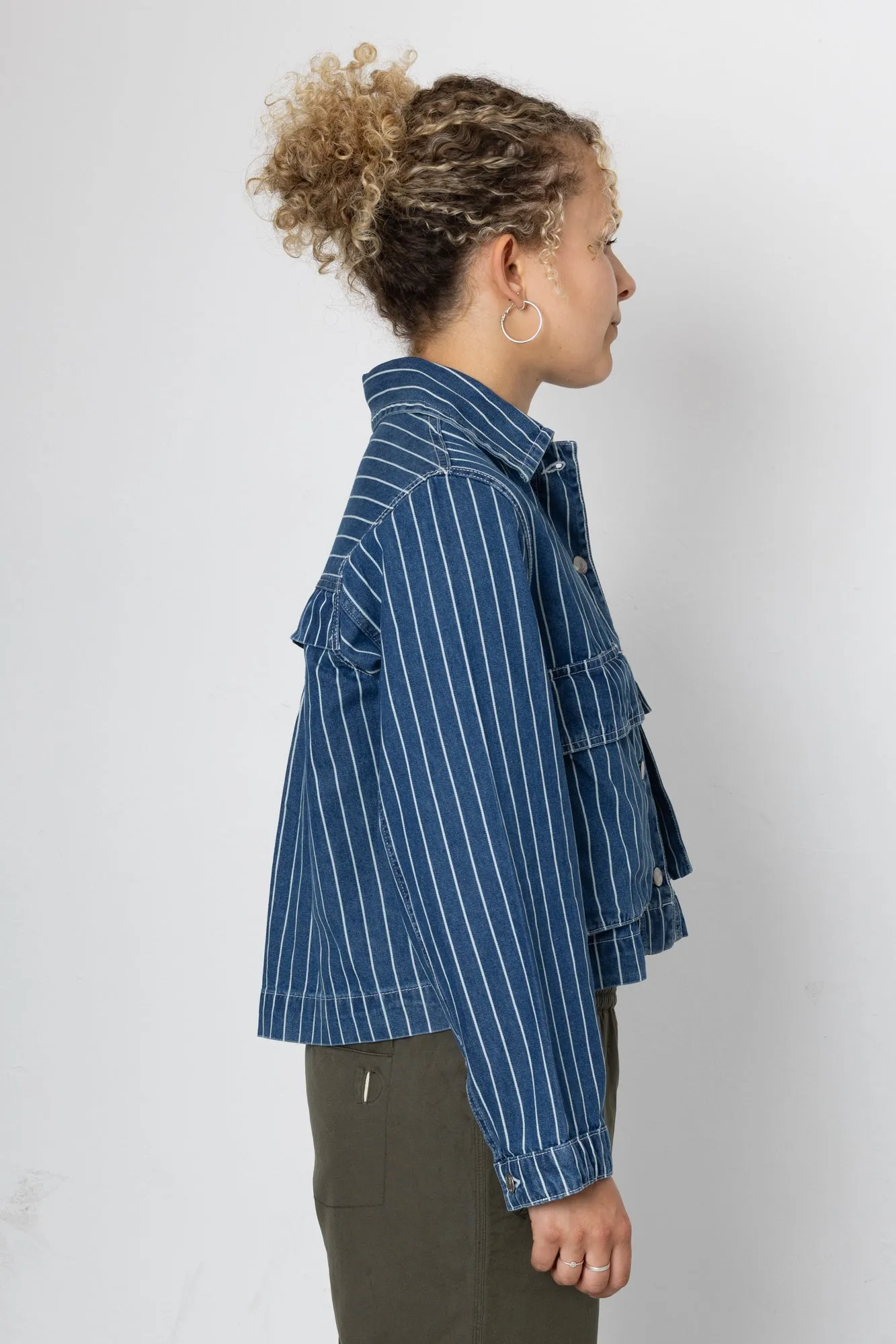 Blake Jacket - Indigo Stripe sold by Folk product image thumbnail 3