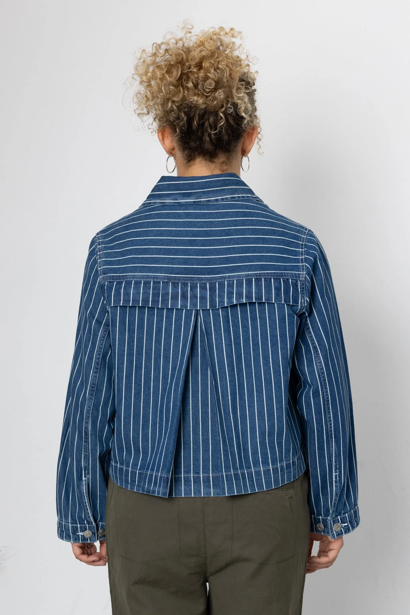 Blake Jacket - Indigo Stripe sold by Folk product image thumbnail 4