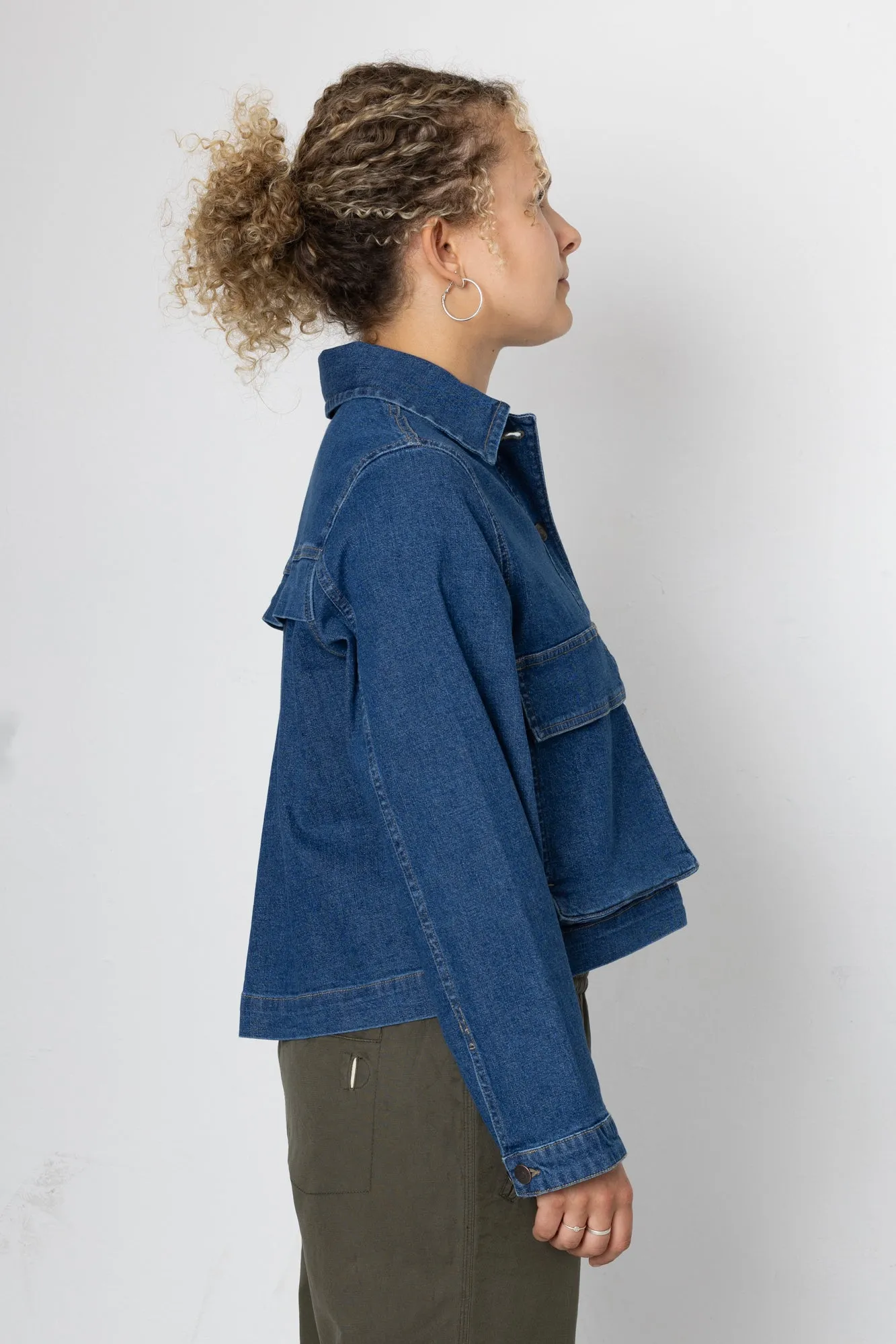 Blake Jacket - Mid Wash Denim sold by Folk product image thumbnail 2