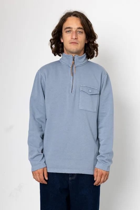 Flint Quarter Zip Sweatshirt - Sky Blue made by Folk