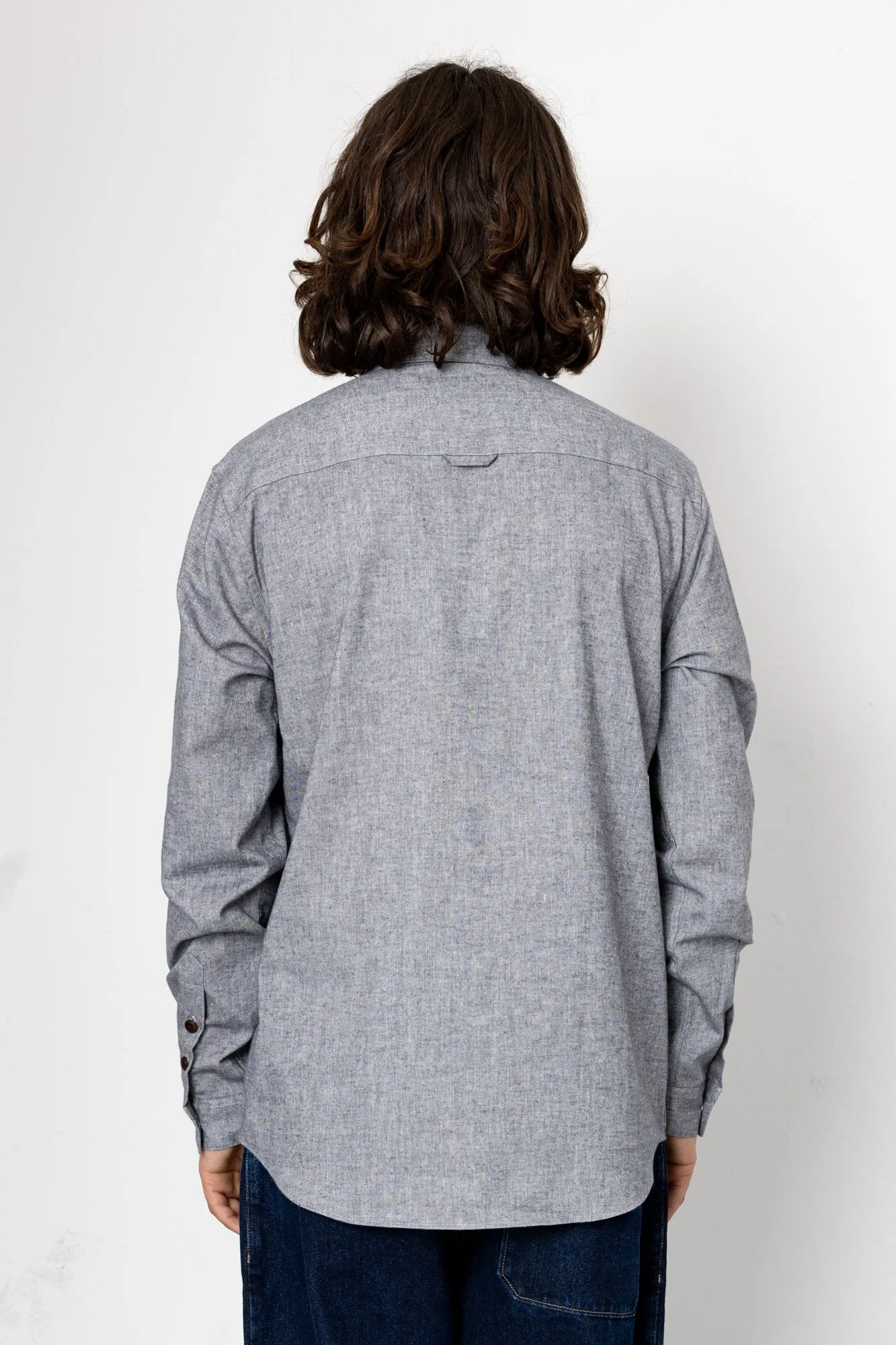 Relaxed Fit Shirt - Black Melange sold by Folk product image thumbnail 4