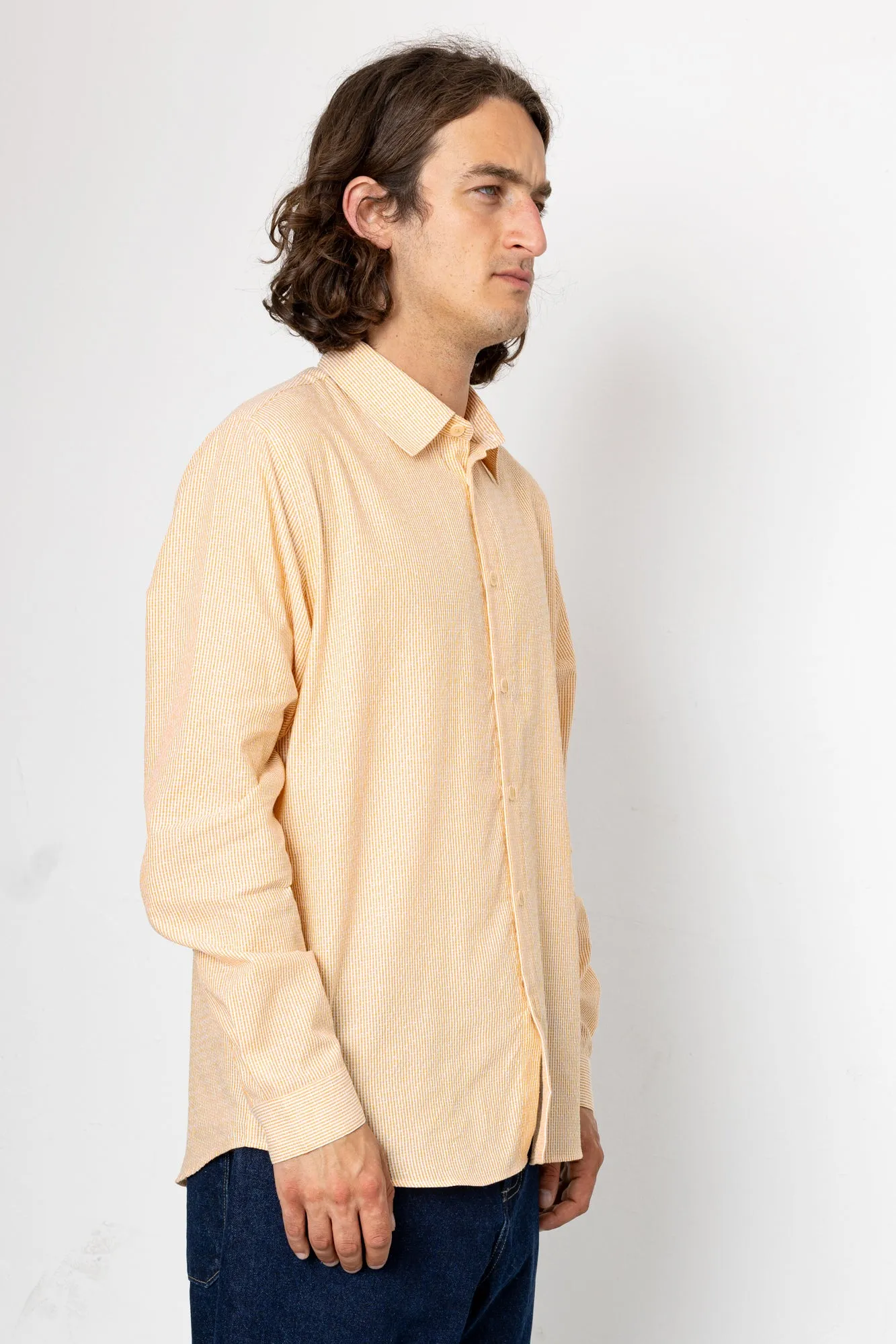 Relaxed Fit Shirt - Marigold Stripe sold by Folk product image thumbnail 2