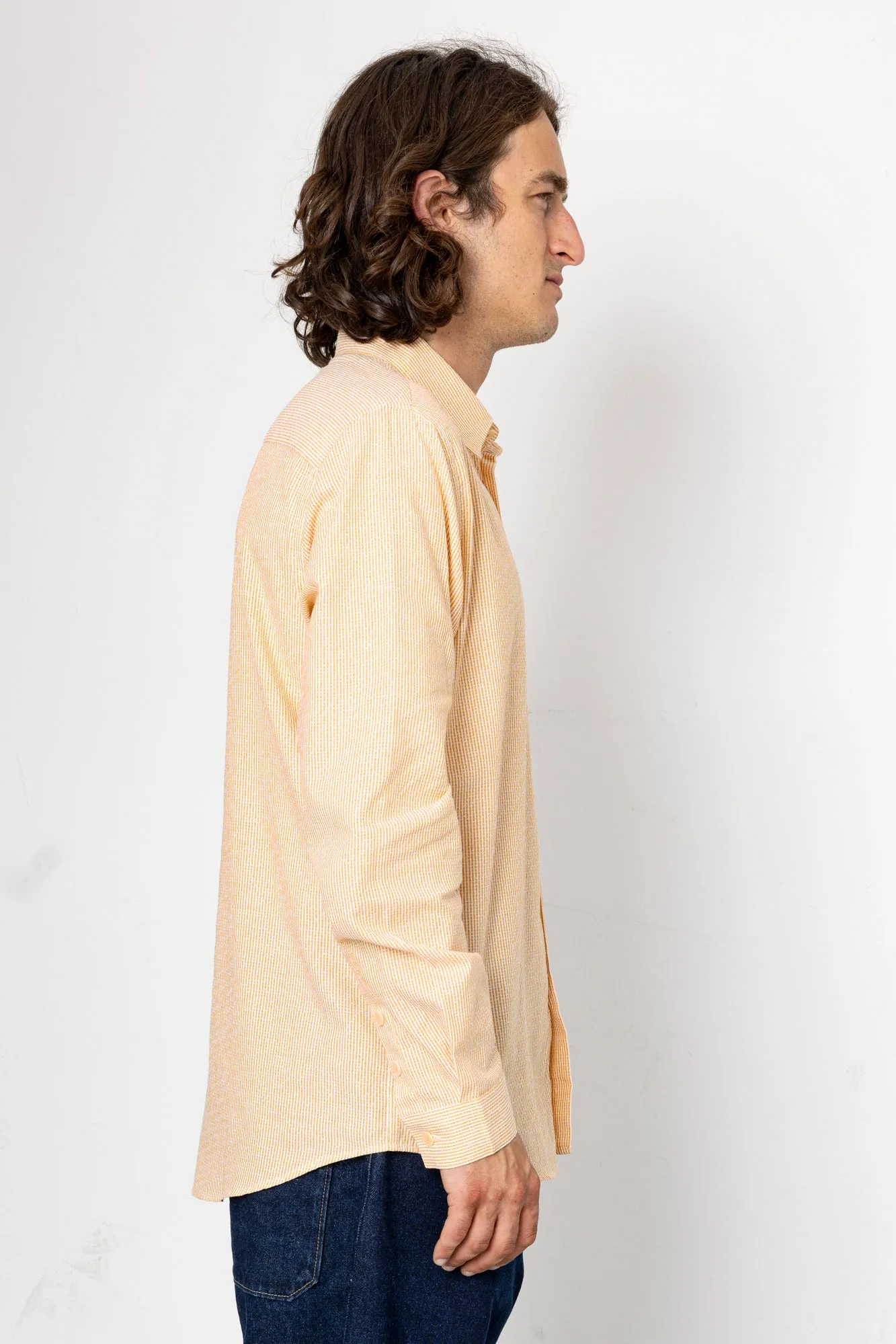 Relaxed Fit Shirt - Marigold Stripe sold by Folk product image thumbnail 3