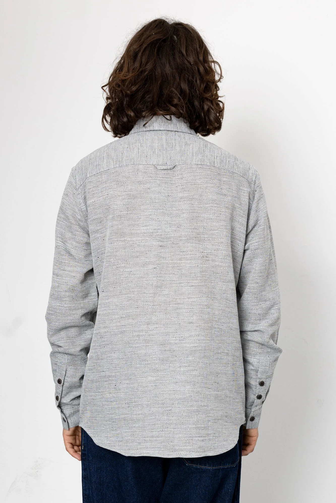 Relaxed Fit Shirt - Mottled Black Ecru sold by Folk product image thumbnail 4