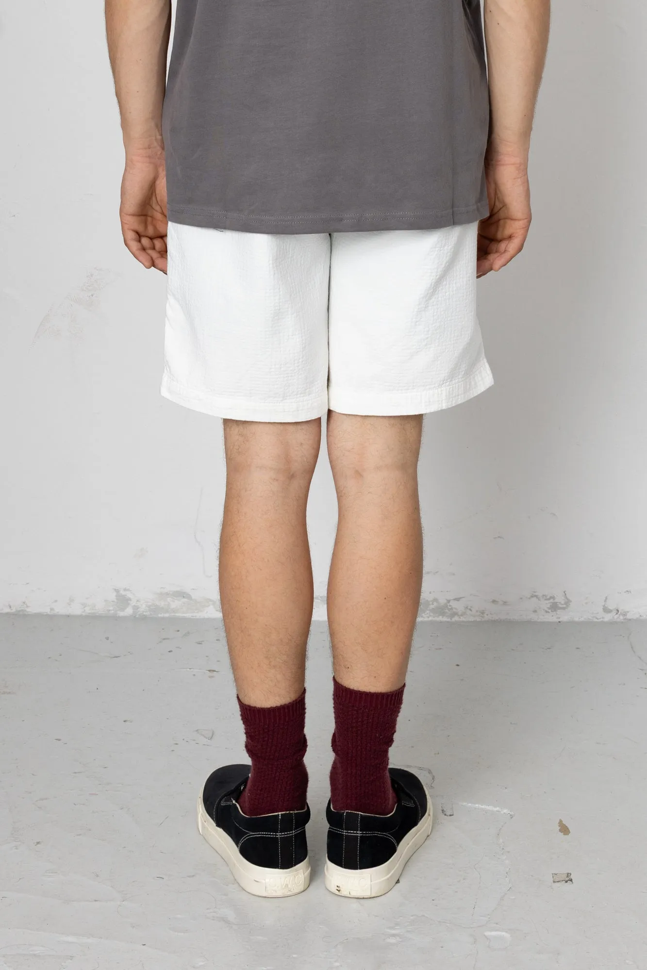 Darwin Textured Assembly Shorts - Ecru sold by Folk product image thumbnail 4