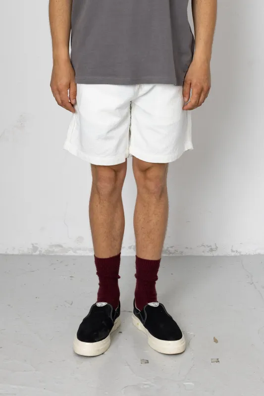 Darwin Textured Assembly Shorts - Ecru made by Folk