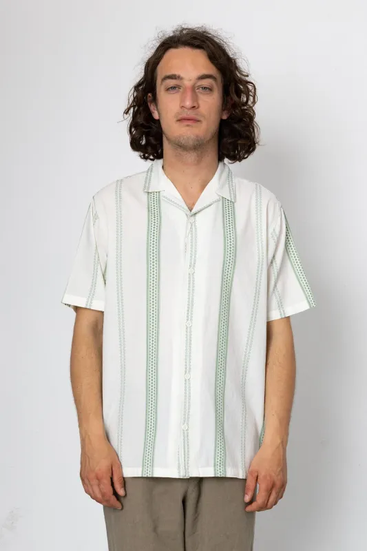 Kath Short Sleeve Shirt - Ecru / Green made by Folk