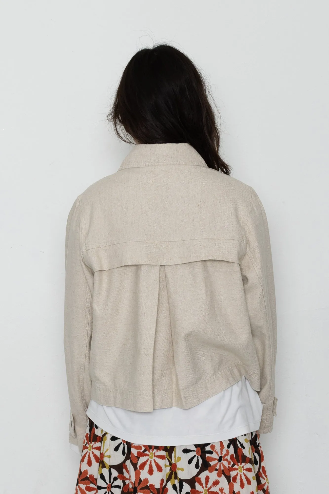 Edi Linen Blend Jacket - Natural Ecru sold by Folk product image thumbnail 4