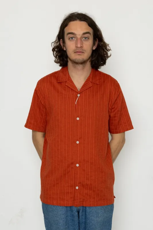 Alpha Short Sleeve Shirt - Blood Orange made by Folk