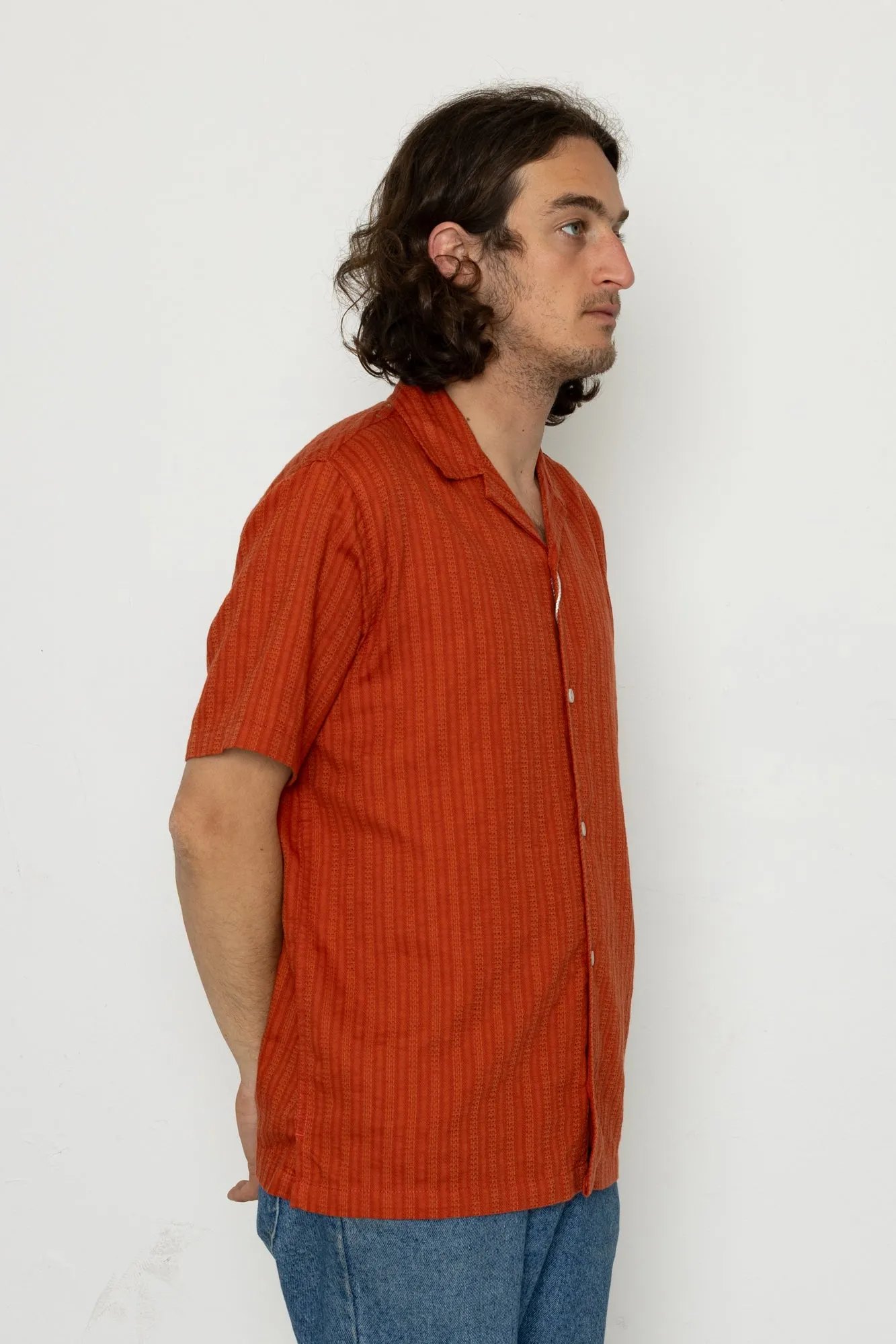 Alpha Short Sleeve Shirt - Blood Orange sold by Folk product image thumbnail 2