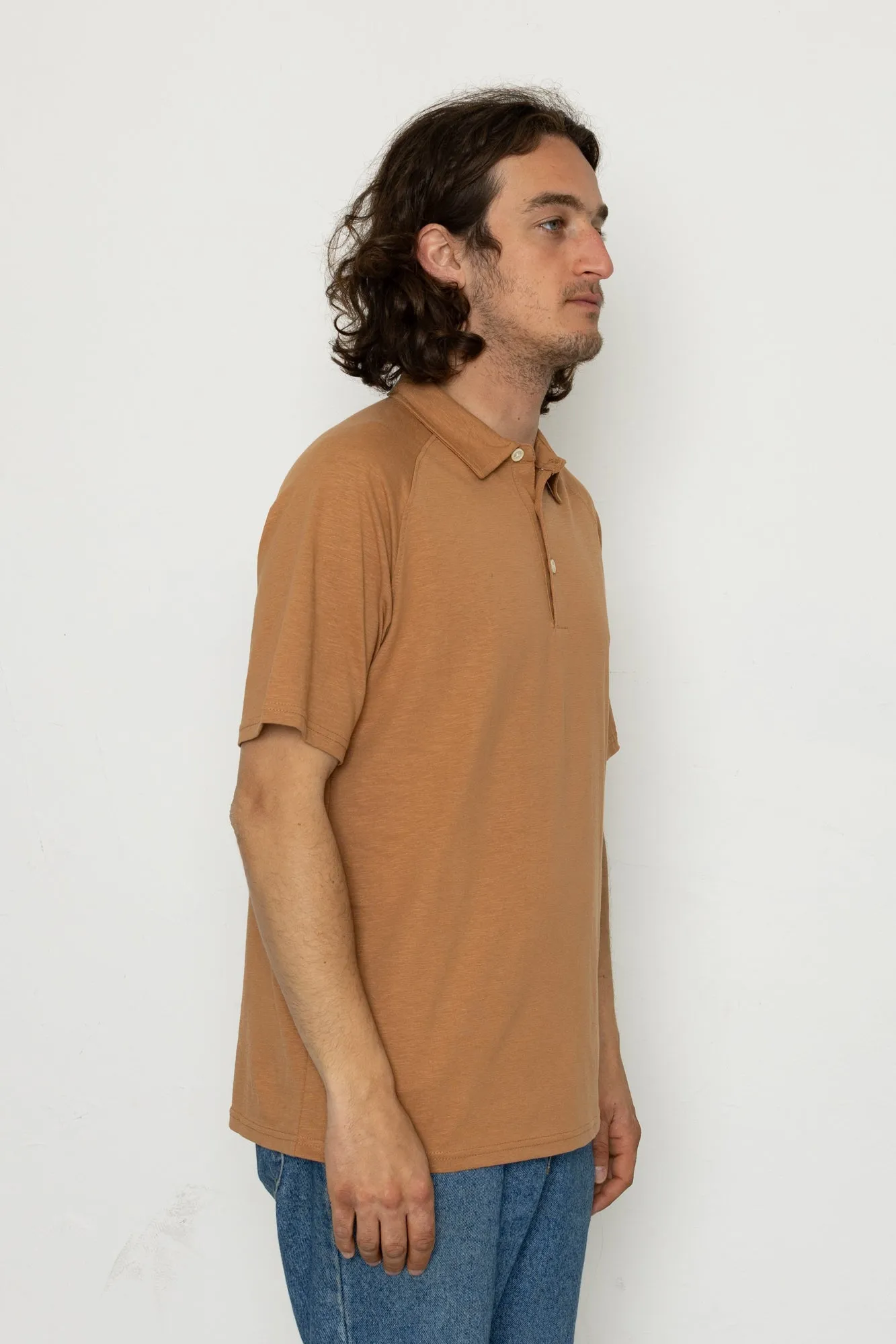Will Slub Polo - Tan sold by Folk product image thumbnail 2