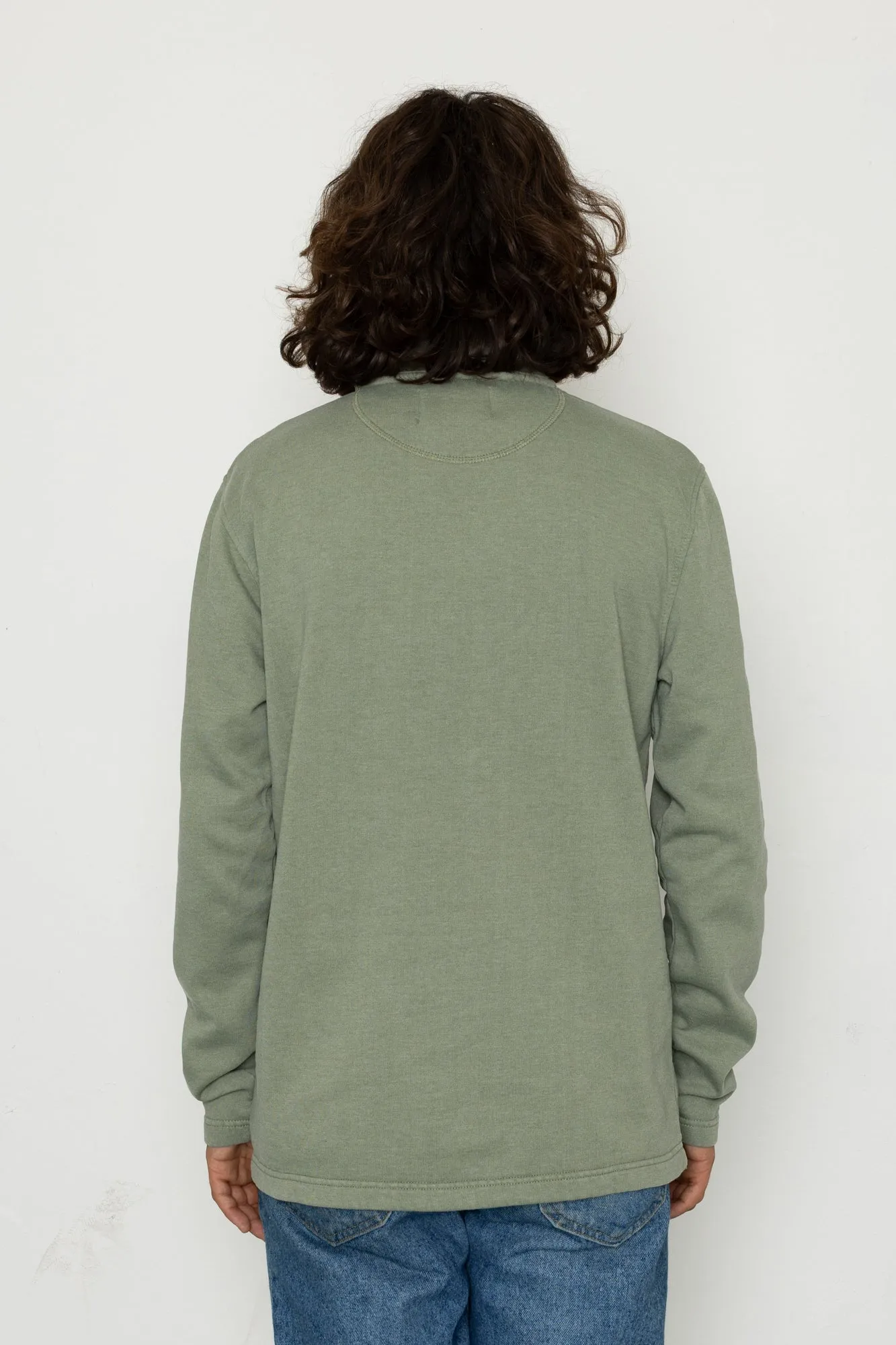 Flint Quarter Zip Sweatshirt - Sage sold by Folk product image thumbnail 4
