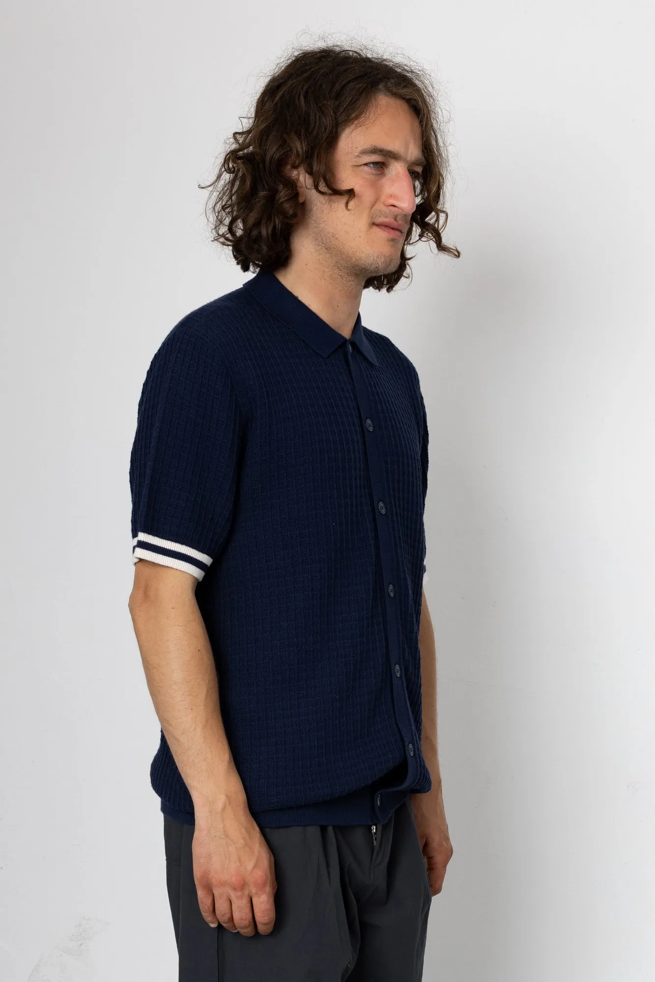 Beech Tipped Button Through - Navy / Ecru sold by Folk product image thumbnail 2