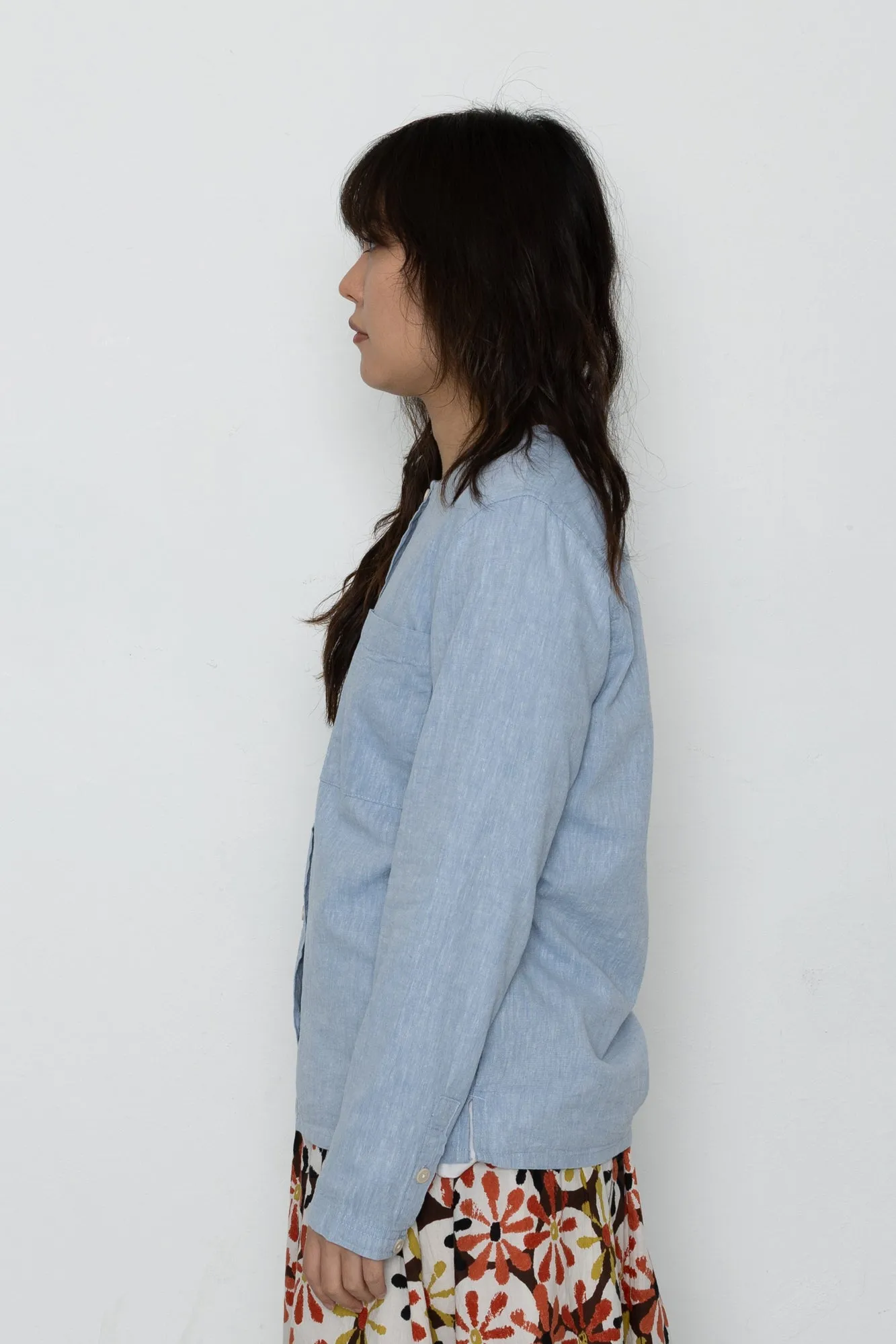 Riviera Shirt - Blue Linen sold by Folk product image thumbnail 3