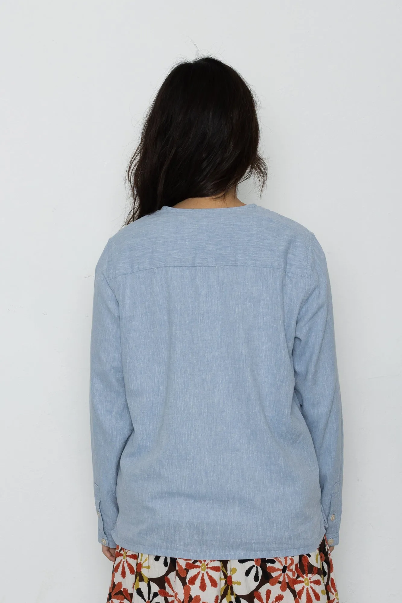 Riviera Shirt - Blue Linen sold by Folk product image thumbnail 4