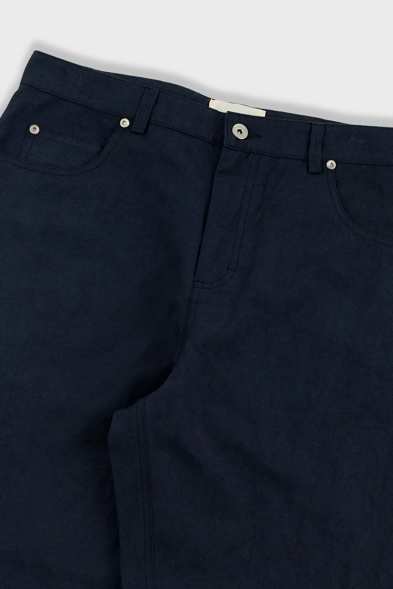 Barrel Leg Trouser - Midnight Slub Linen sold by Folk product image thumbnail 4