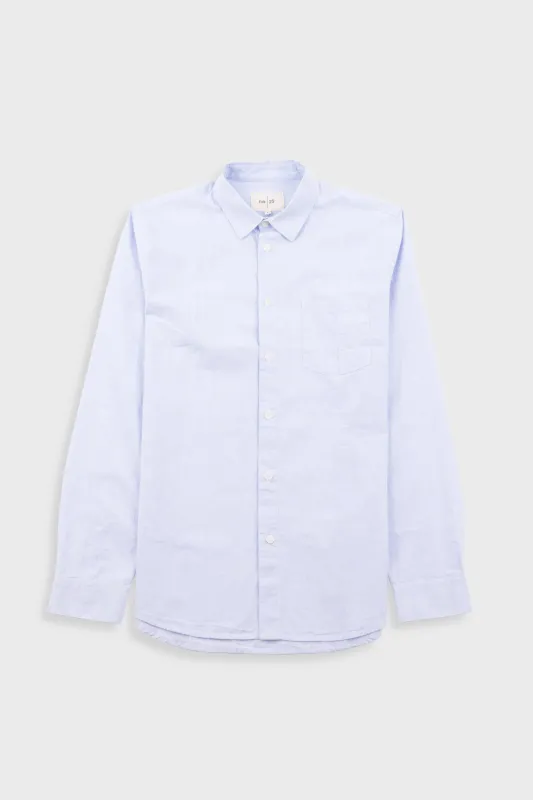 Relaxed Fit Shirt - Blue Microstripe Crinkle made by Folk