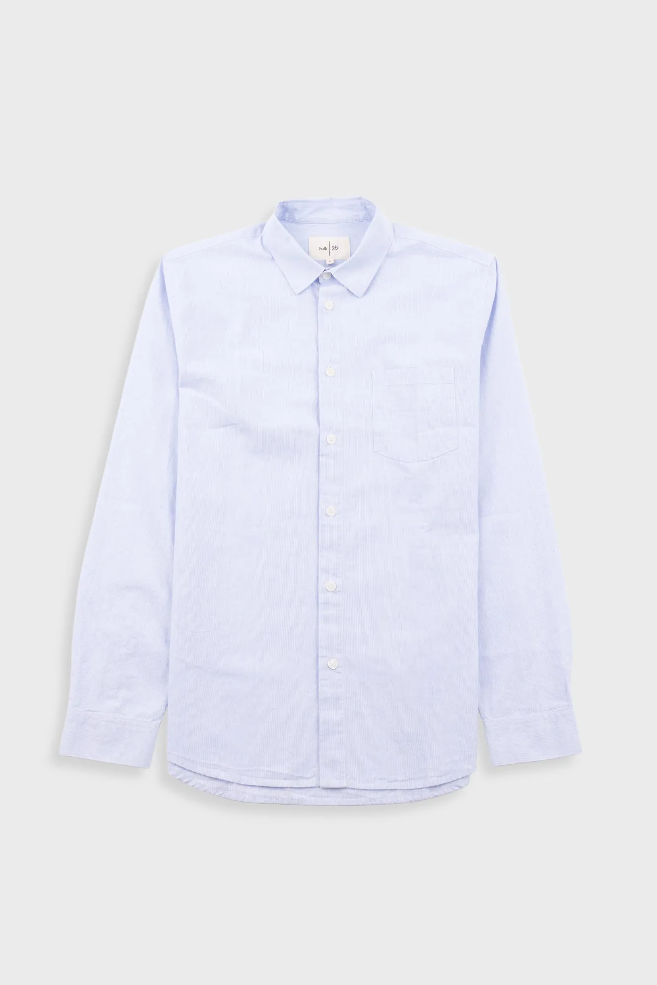 Relaxed Fit Shirt - Blue Microstripe Crinkle sold by Folk