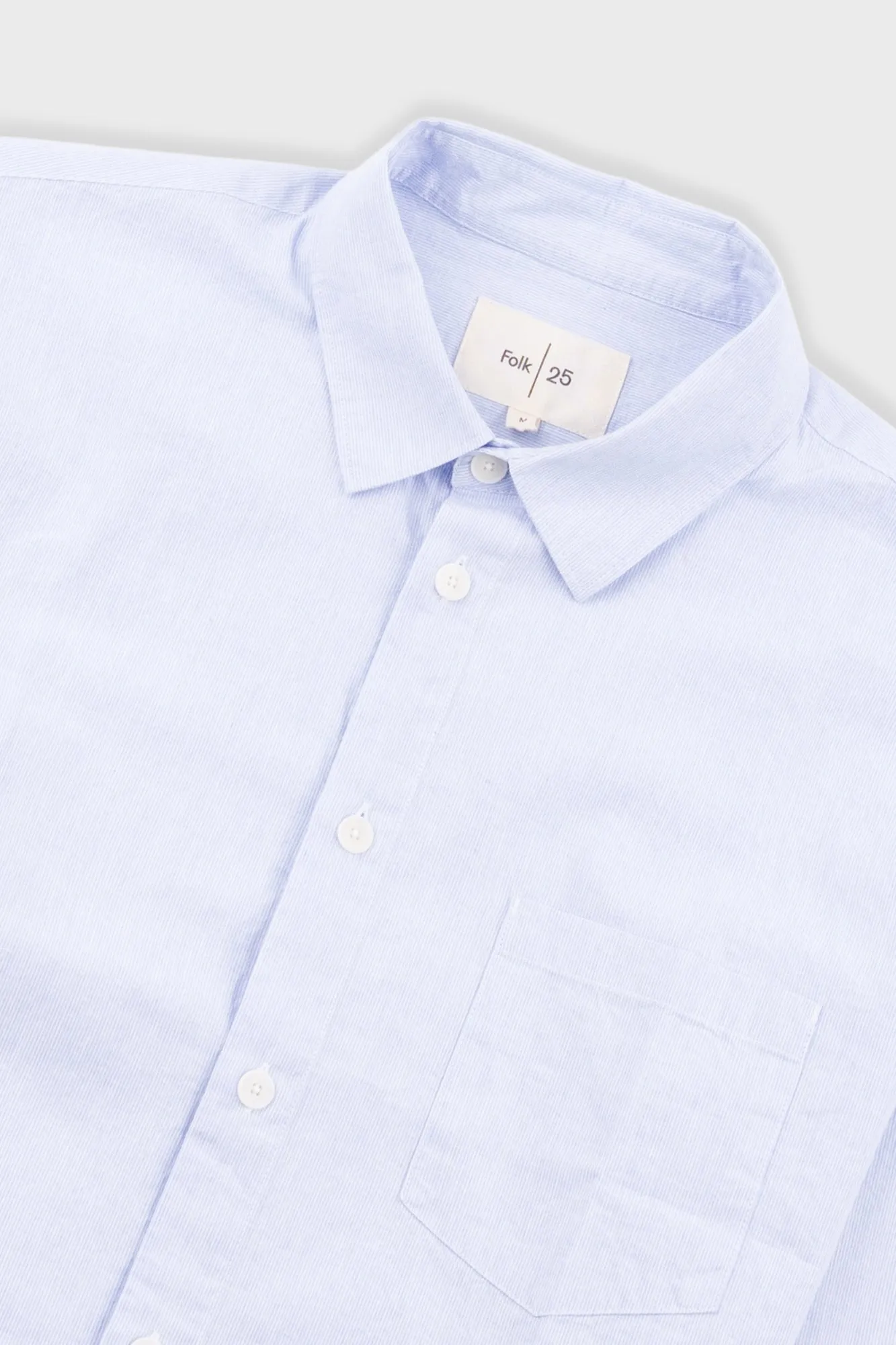 Relaxed Fit Shirt - Blue Microstripe Crinkle sold by Folk product image thumbnail 5