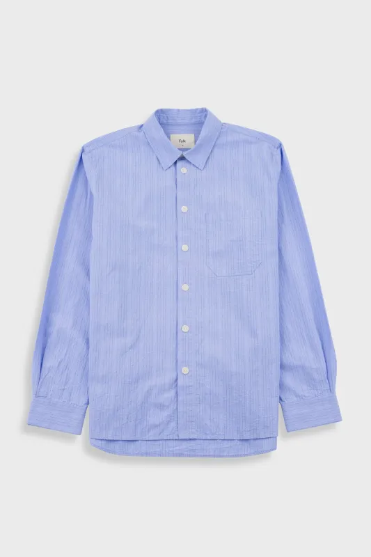Easy Fit Shirt - Blue Fine Stripe made by Folk