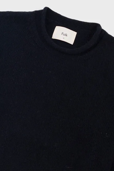 Slouch Crew - Black Charcoal Cast Intarsia sold by Folk product image thumbnail 4
