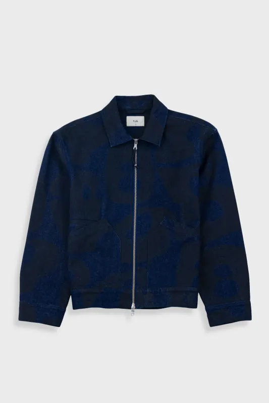 Mechanic Jacket - Indigo Cast Print made by Folk