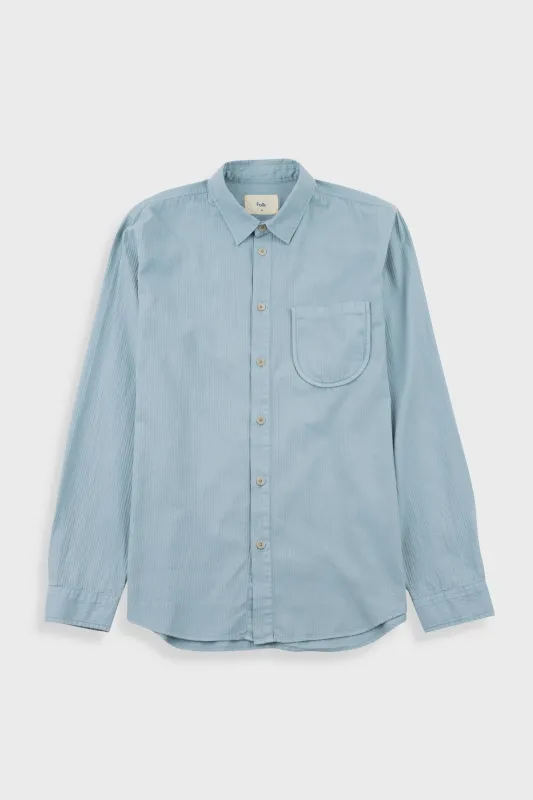 Herringbone Curve Shirt - Green Oxide made by Folk