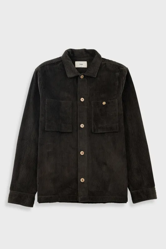 Patch Overshirt - Deep Sage Chunky Cord made by Folk