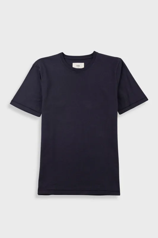 Contrast Sleeve T-Shirt - Black made by Folk