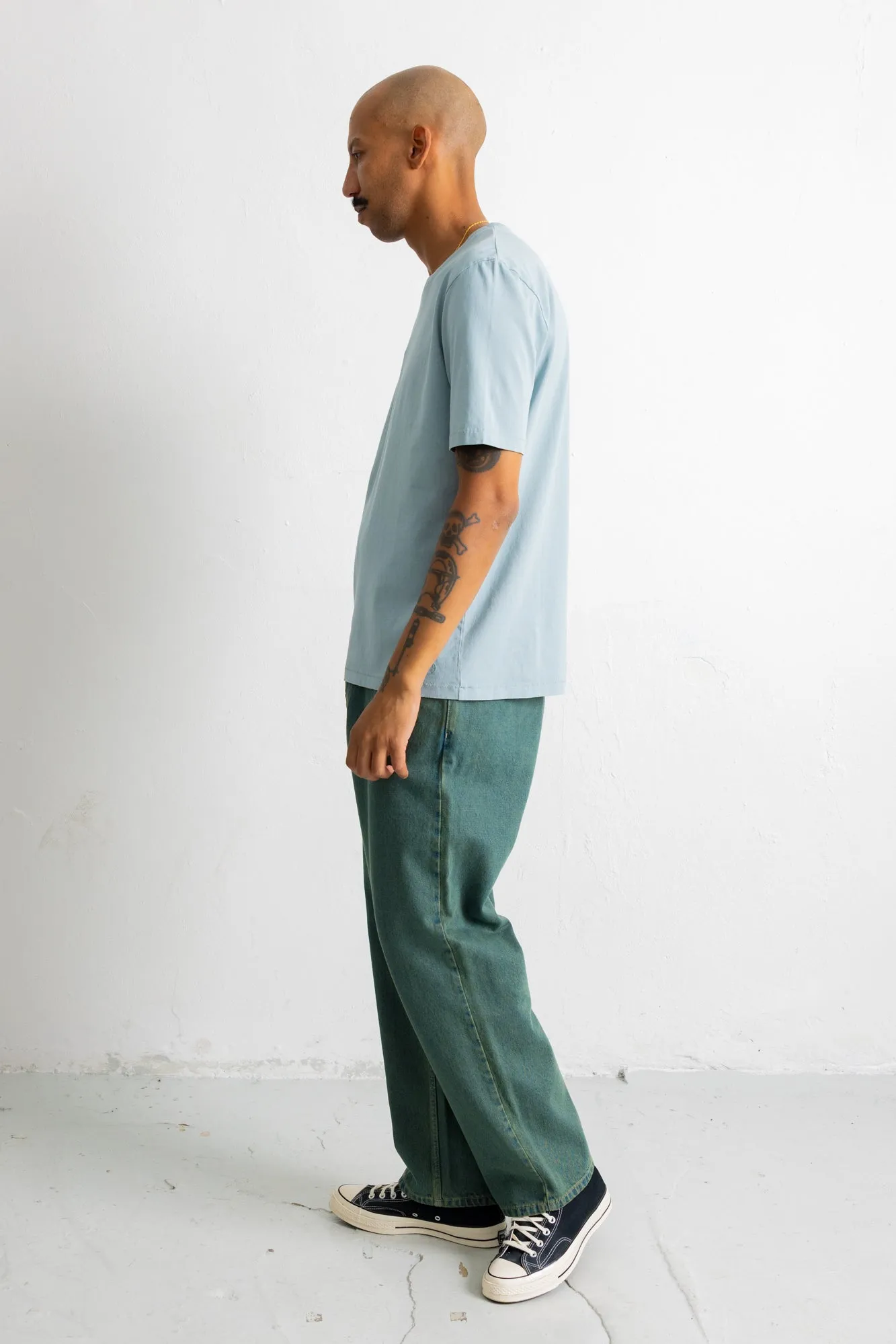 Contrast Sleeve T-Shirt - Blue Oxide sold by Folk product image thumbnail 5