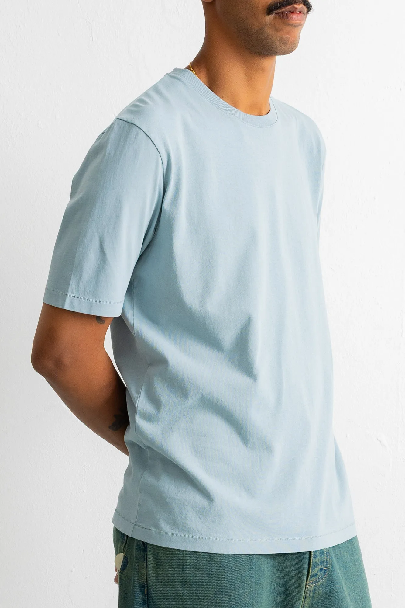 Contrast Sleeve T-Shirt - Blue Oxide sold by Folk product image thumbnail 4