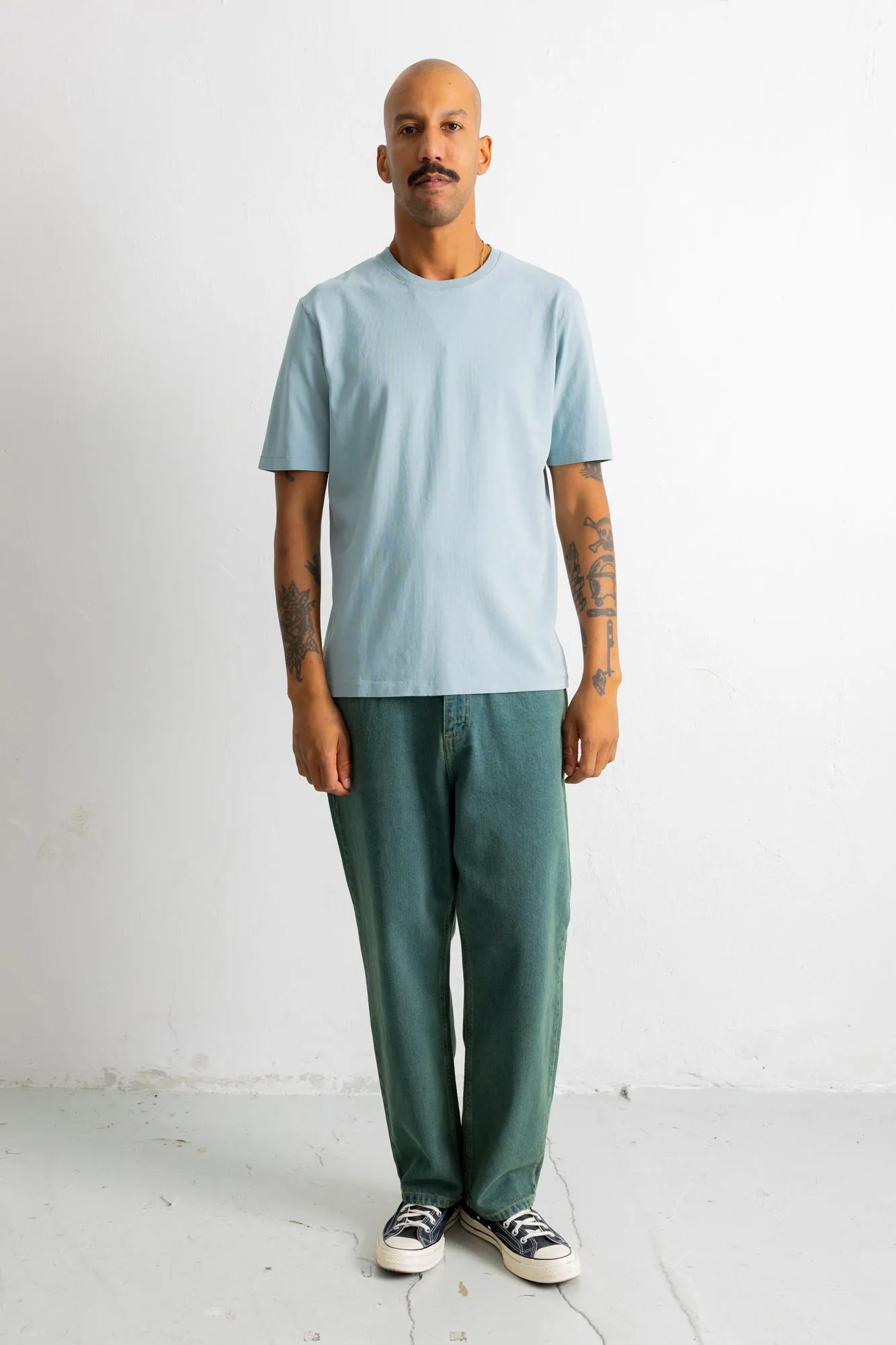 Contrast Sleeve T-Shirt - Blue Oxide sold by Folk product image thumbnail 3
