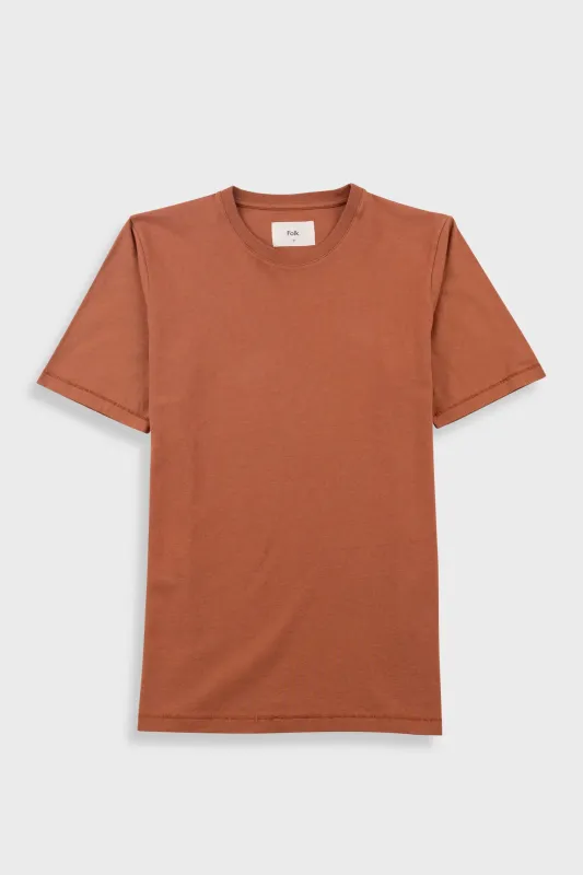 Contrast Sleeve T-Shirt - Clay made by Folk