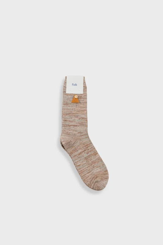 Melange Sock - Soft Clay Mix made by Folk
